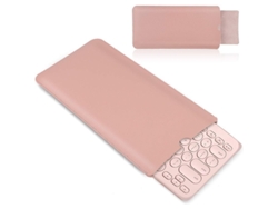 Nueva Funda De Cuero Para Teclado Logitech K380 Inalámbrico Bluetooth (modelo 2025), Bolsa De Viaje, Color Rosa Pu.