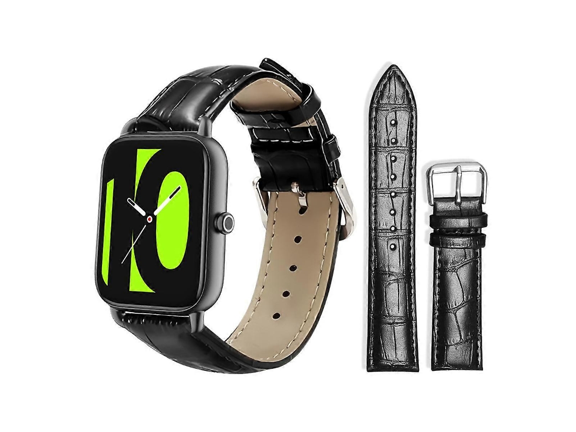 Pulsera de cuero con hebilla y textura de bambú Xdfind