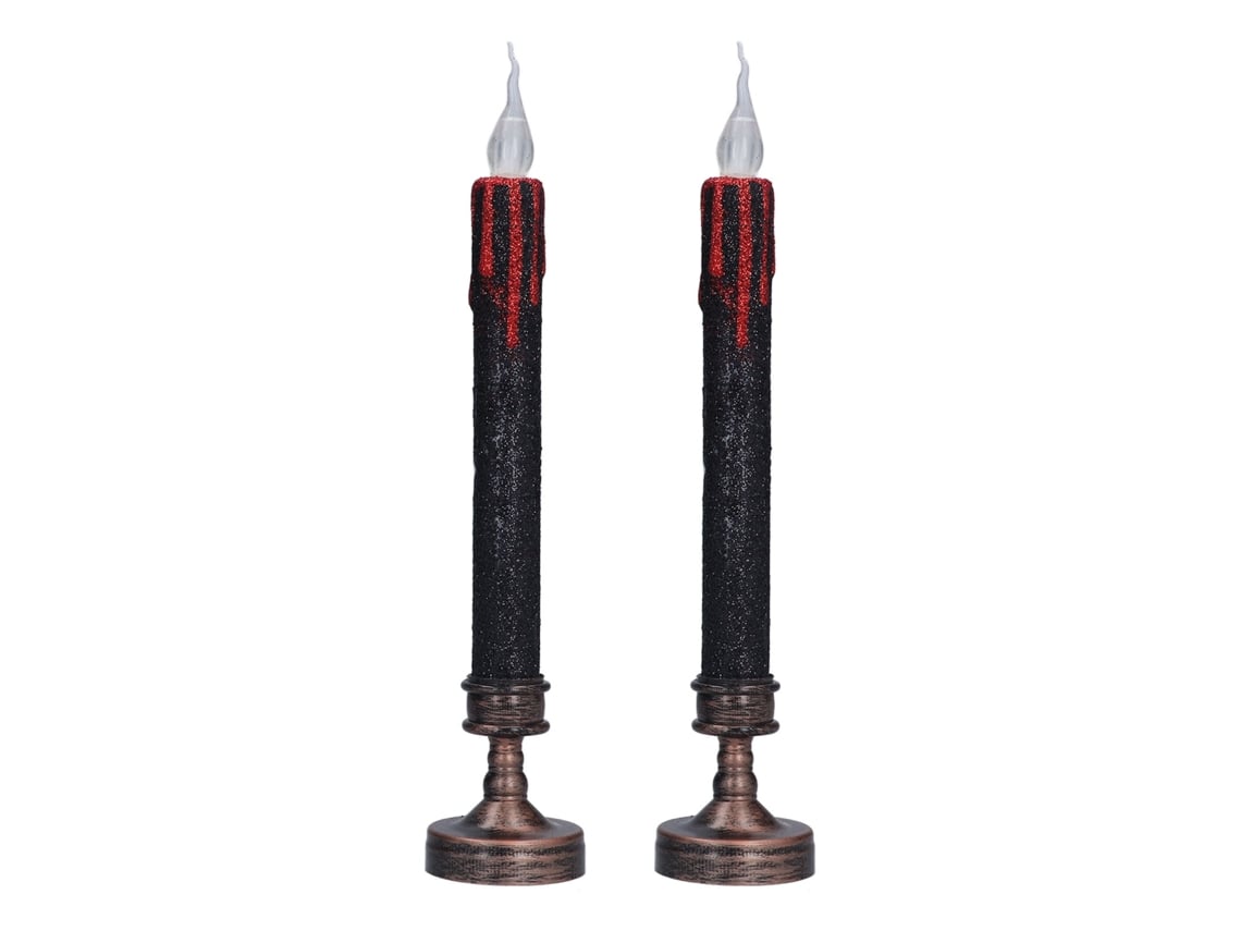 Velas Sin Llama Con Efecto De Sangre Goteando, Portavelas Led Decorativos Seguros Para Fiestas Temát