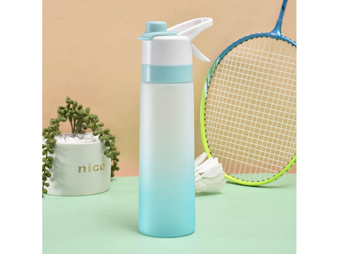 Botella De Agua Deportiva Con Boquilla - Degradado Azul Y Blanco, 700 Ml, Ligera Y Resistente, Apta Para La Práctica Deportiva.