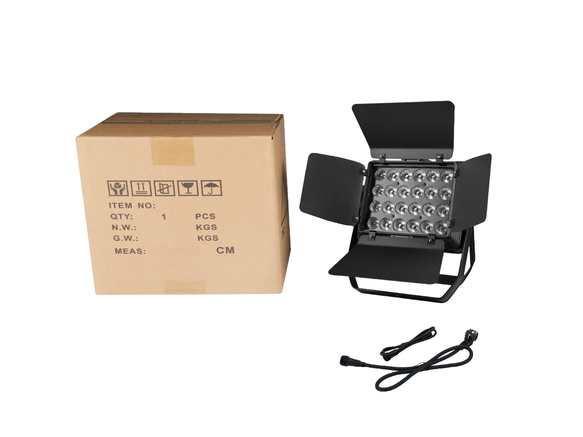 Foco LED de pared, ángulo ajustable, modos de control versátiles, resistente al agua, 24 x 18 W, enchufe europeo (OEM)
