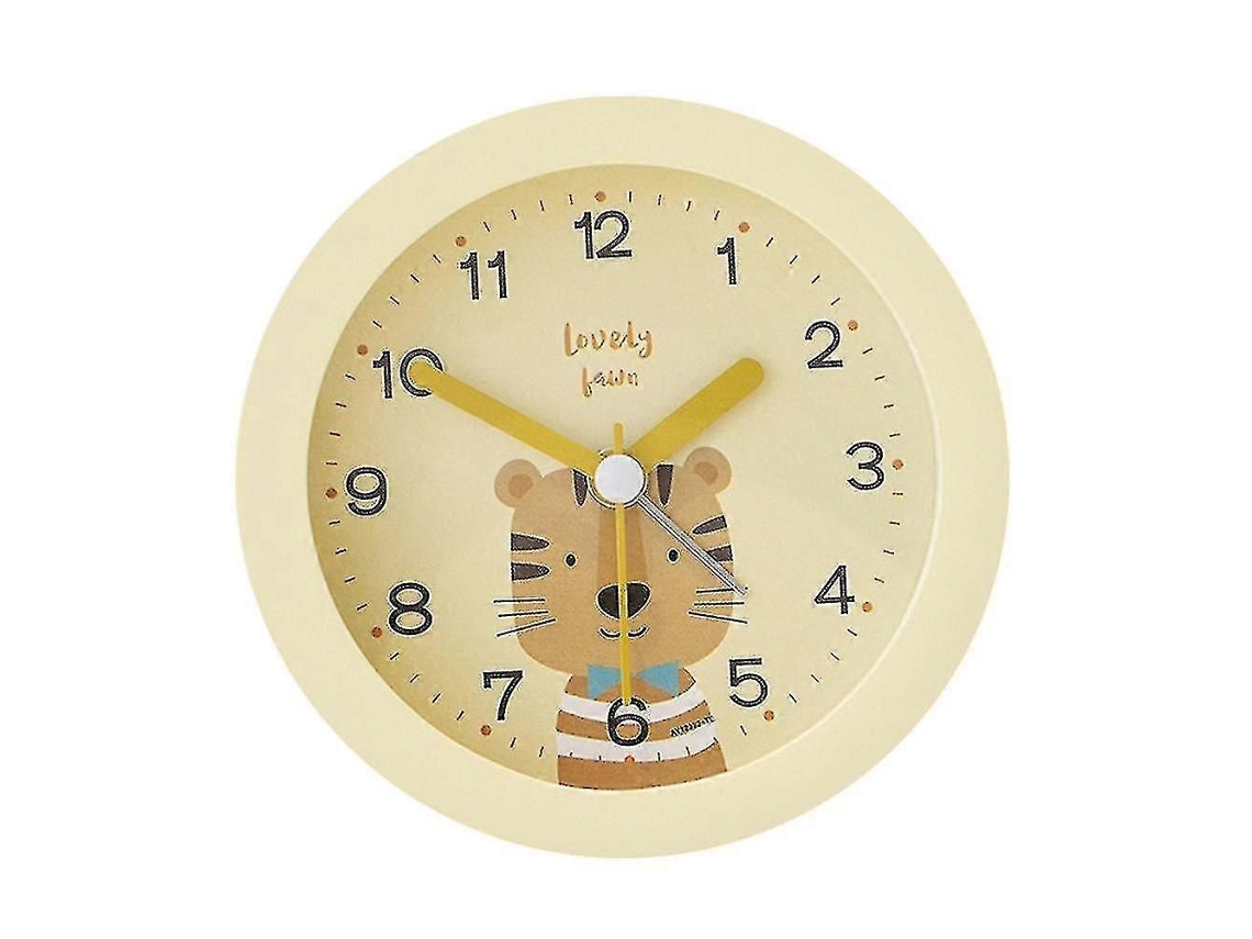 Reloj despertador infantil, redondo, con dibujos animados, ligero, reloj despertador para estudiantes, GOKOCO