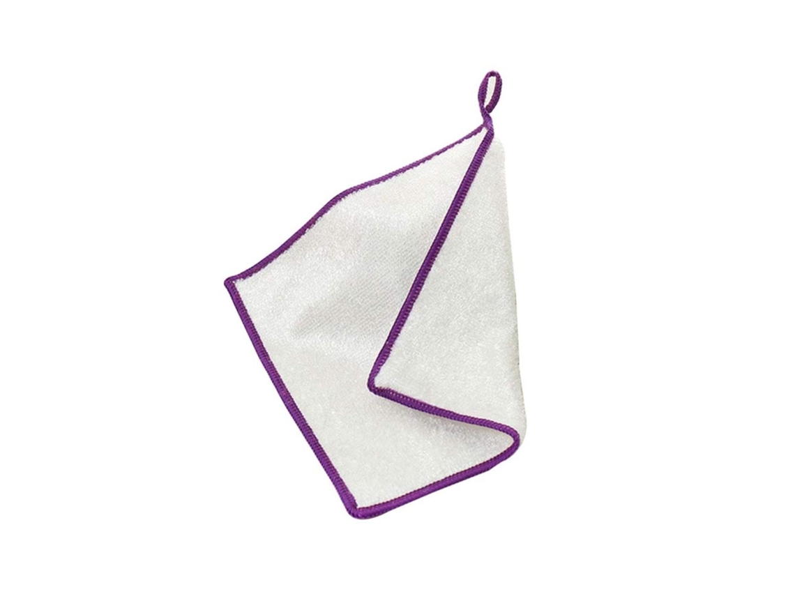 Paño de limpieza de cocina de microfibra gruesa de doble capa, antiadherente, color morado, para lavar platos y limpiar superficies. Vayotoy