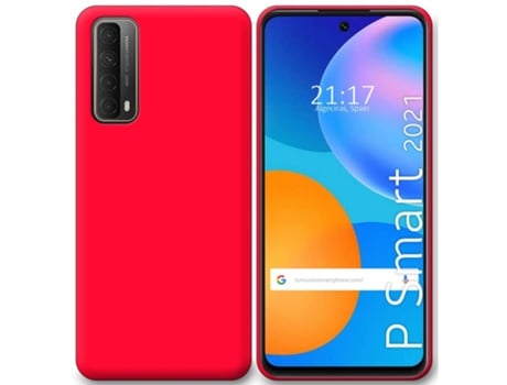 Carcasa Huawei P Smart 2021 TUMUNDOSMARTPHONE Silicona Rojo