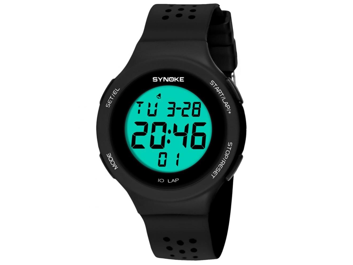 Reloj Electrónico Deportivo Multifuncional Impermeable Con Pantalla Digital (negro)