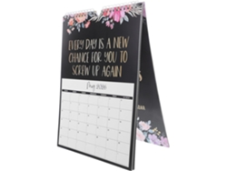 Calendario De Escritorio De Espiral 2026, Blanco Y Azul, De Afirmaciones Diarias Con Citas Motivacionales