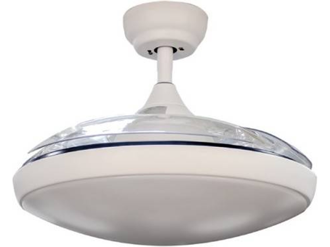 Ventilador de Techo CRISTALRECORD Nuba Blanco (58 W - Diámetro 78 cm)
