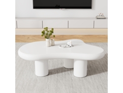 Mesa Centro Nube Irregular 97x67x32 Mdf Superficie Lacada Salón Creativo