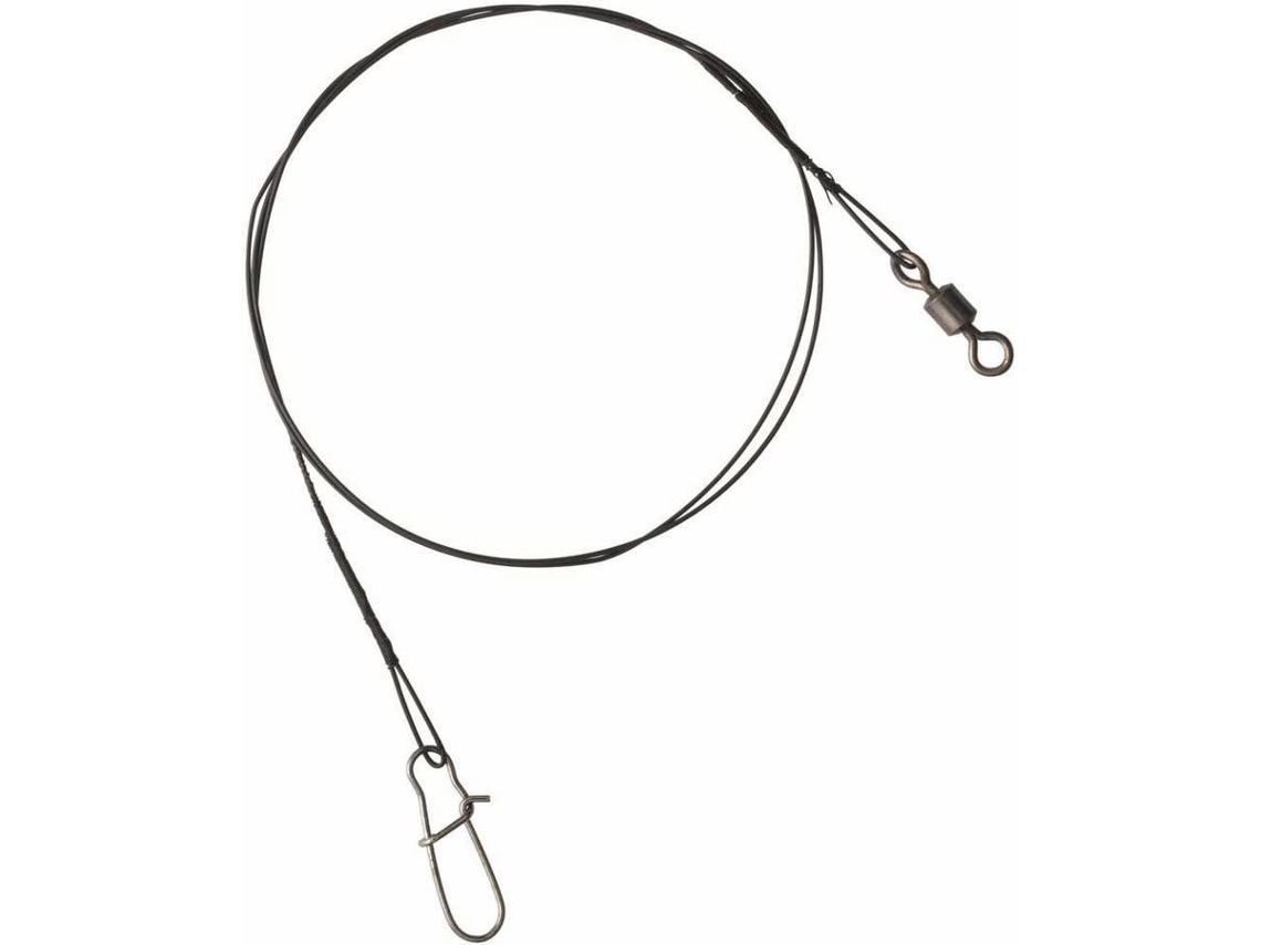 Línea de Pesca Baixos de linhaLínea de Pesca SERT 7 Strand Trace+Swivel+Snap Link Negro (0,51 - 0,60 mm)
