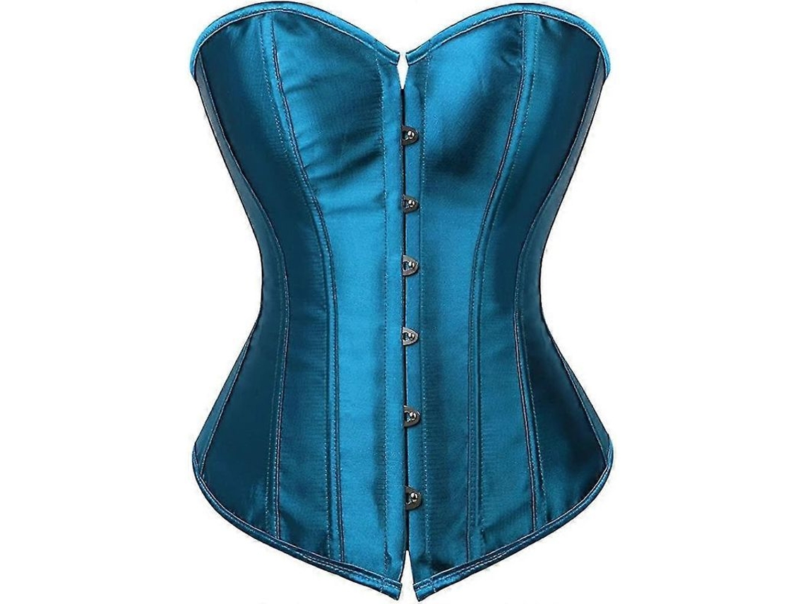 Corsé Gótico De Seda De Talla Grande Con Detalles De Hilo Y Varillas - Faja Moldeadora Para Mujer
