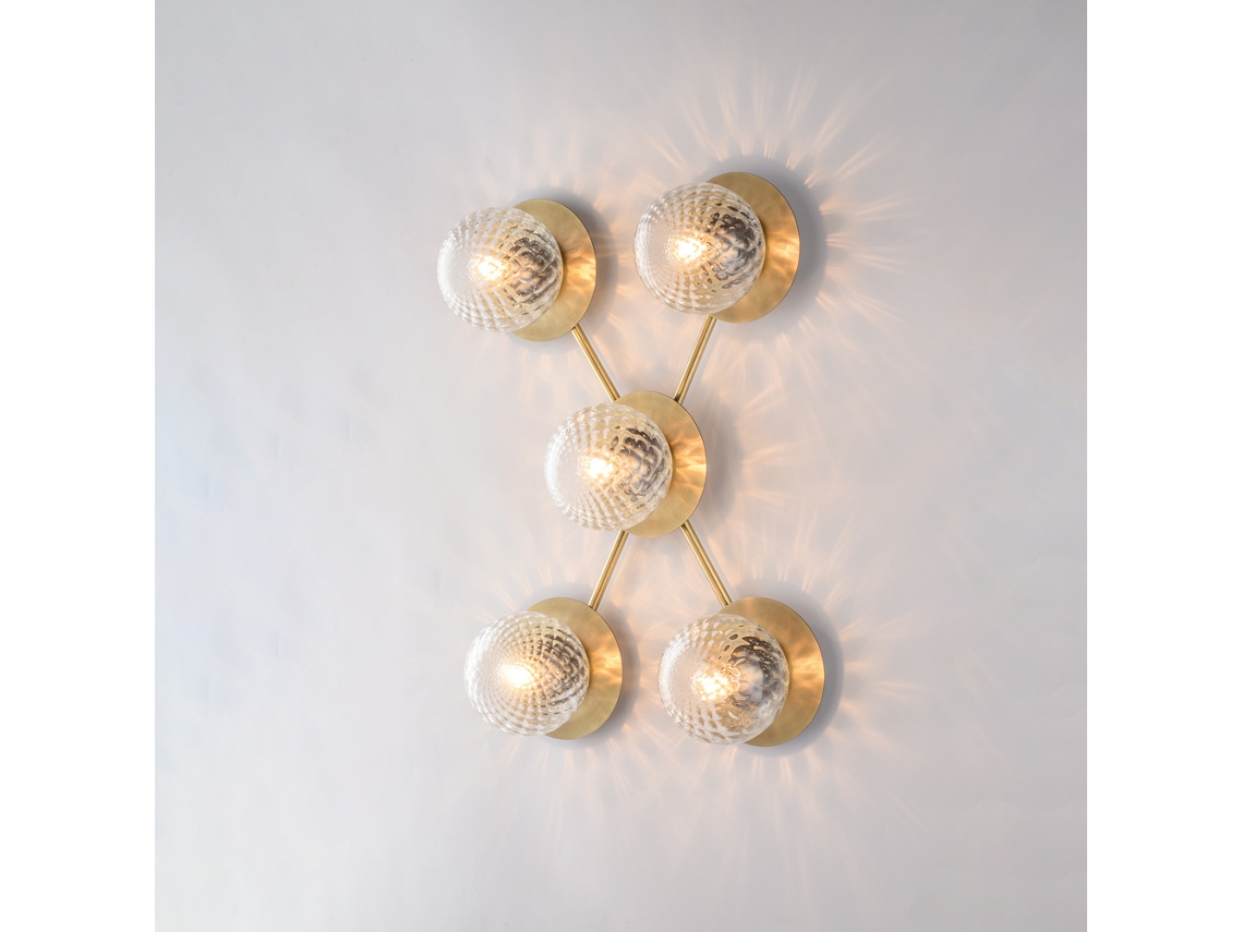 Armonia - Lámpara De Techo De Hierro Bronce Cepillado 5 Luces L.62 X 42 - Bl285-pl5-brz