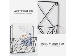 Perchero de pared para periódicos Perchero colgante para almacenamiento de registros