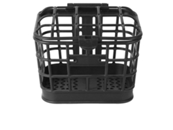Cesta para bicicleta, gran capacidad, diseño desmontable, color negro.