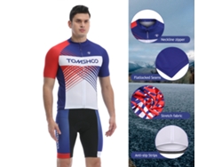 2026-tomshoo Ropa De Ciclismo Para Hombre Set Camiseta Y Pantalones Cortos Quick Dry Bicicleta Carretera Mtb
