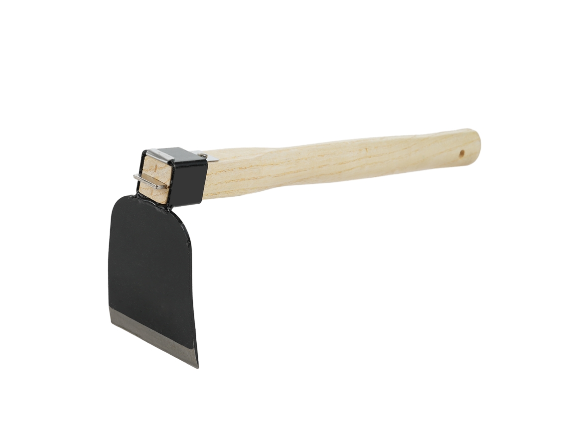 Azada Con Mango Corto De Madera, Herramienta Manual De Jardinería Para Aflojar Y Remover La Tierra.