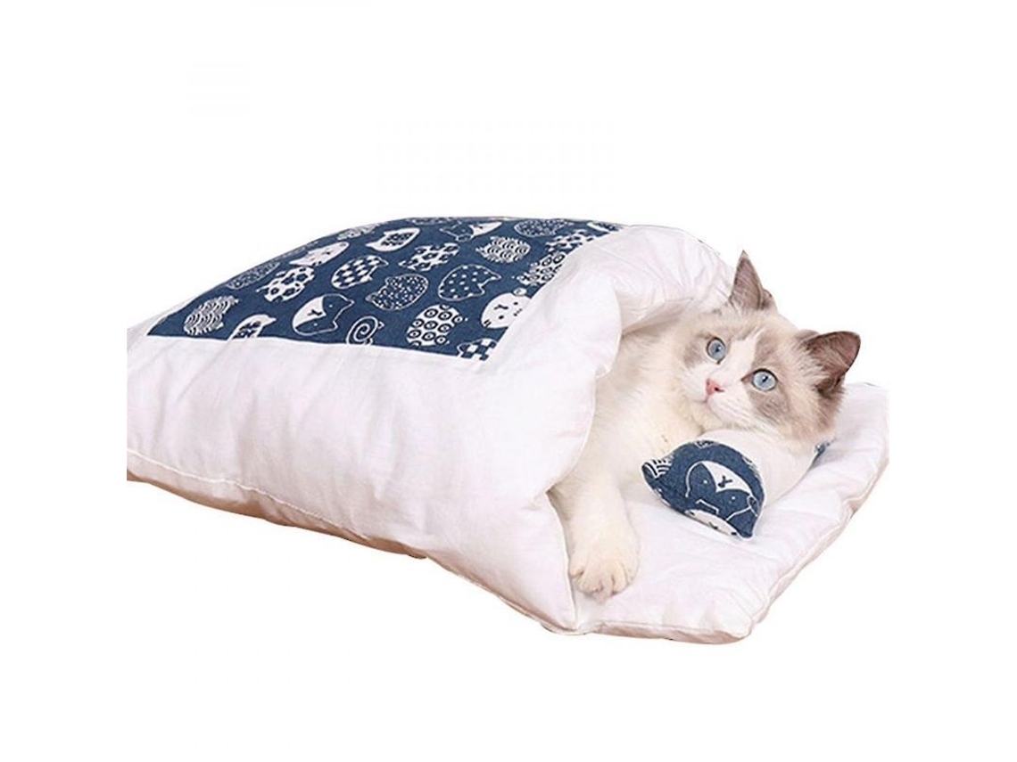 2026-saco De Dormir Para Gatos Caliente Navideño Cama Removable Cueva Antibacterial Invierno Mascota Pequeña L A