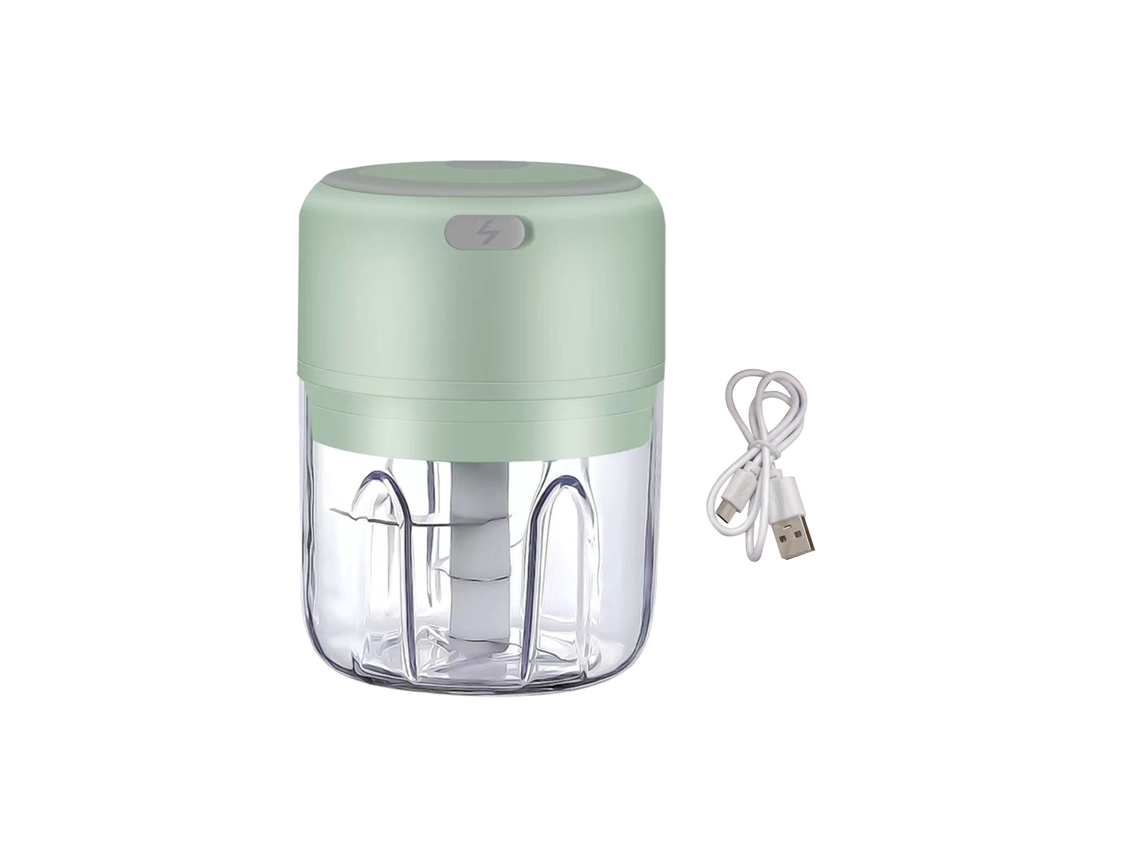 Picadora Eléctrica De Ajo Mini De 250 Ml, Inalámbrica, Multifuncional Y Desmontable Para Ajo, Cebolla Y Jengibre.