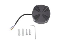 Bj-lâmpada De Parede Circular Led Alumínio Preto Estilo Industrial Interior Exterior Pátio Armário 4w