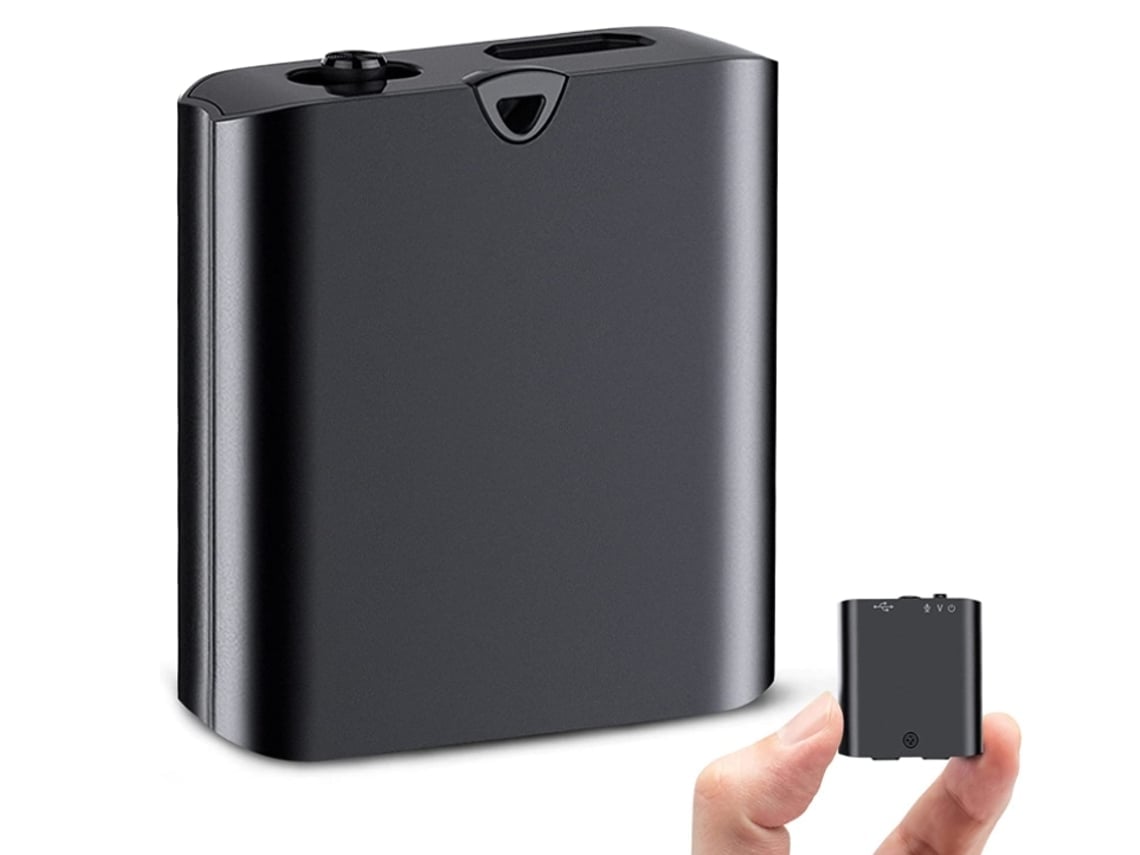 Grabadora de voz ultra pequeña 16Gb Mini grabadora magnética activada por  voz graba pequeños dispositivos de grabación negro