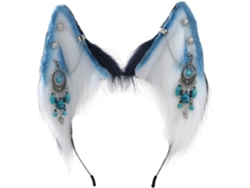 Diadema Adorable Con Orejas De Lobo Para Cosplay, Pendientes Con Flecos Para Mujer,