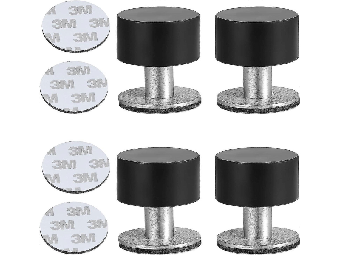 4pcs Topes De Puerta De Acero Inoxidable 304 Con Goma Antichoque Adhesivos 3m Para Pared O Suelo Resistente Al Agua Y Antirroto