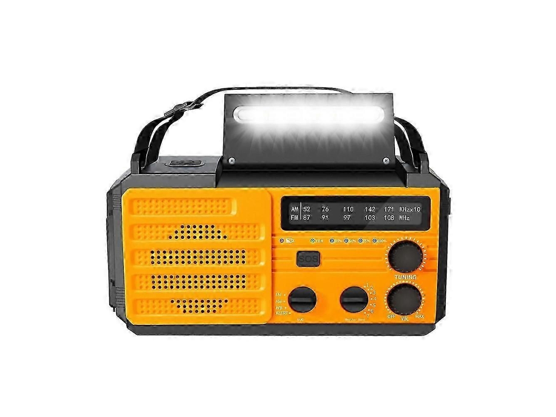 Rádio De Emergência Multifuncional Rádio De Alerta De Manivela Solar Para Exterior