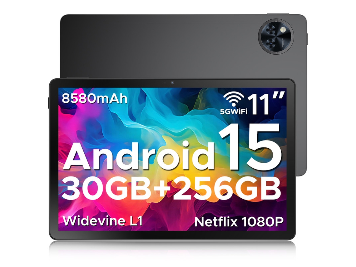 Tableta Doogee U11pro Android 15 de 11 pulgadas, 30 GB, 256 GB/2 TB, ocho núcleos, 8580 mAh, HD IPS 90 Hz, Widevine L1, Wi-Fi 5, 13 MP, 5 MP, Face ID, 3,5 mm