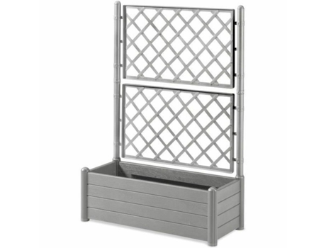 Macetero STEFANPLAST Italia Gris Plástico Rectangular 100 x 43 x 142 cm