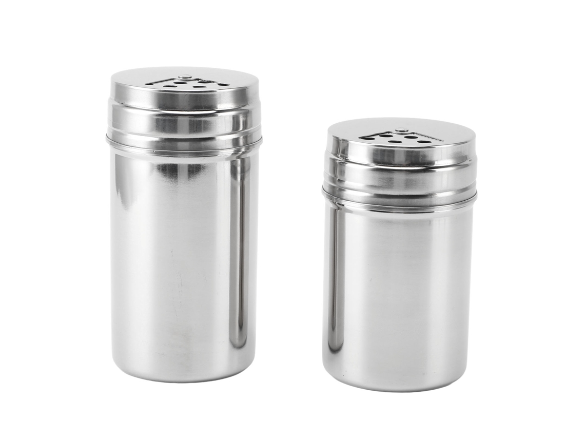 Juego De 2 Botes Y Dispensadores De Especias Ajustables De Acero Inoxidable 304 Para Cocina, Barbacoa Y Camping.