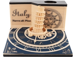 Bloc de notas Eifson DIY 3D, 170 notas, escultura de papel hecha a mano (Torre inclinada)