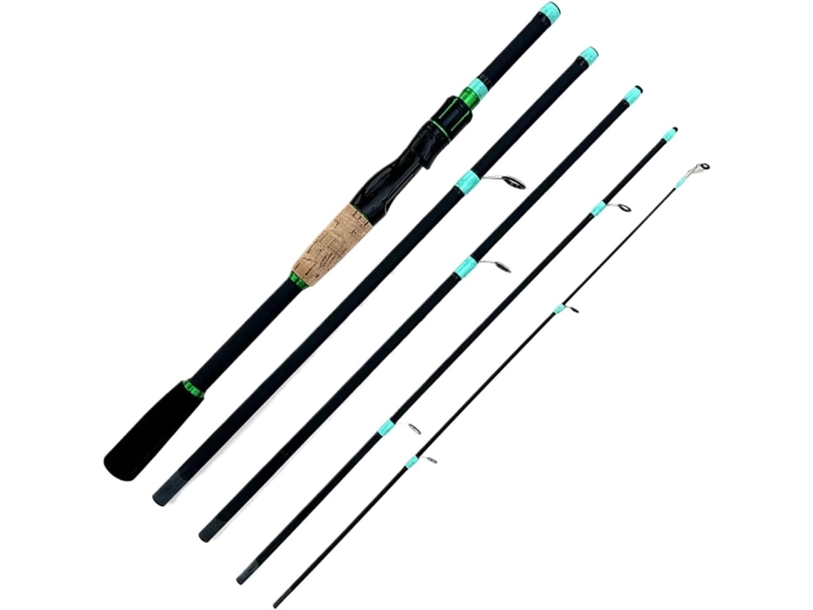 Caña De Pescar Con Señuelos, 1,8-2,1 M, 4/5 Secciones, Ligera, Fibra Carbono, Para Baitcasting, 3,5 G-14 G,...