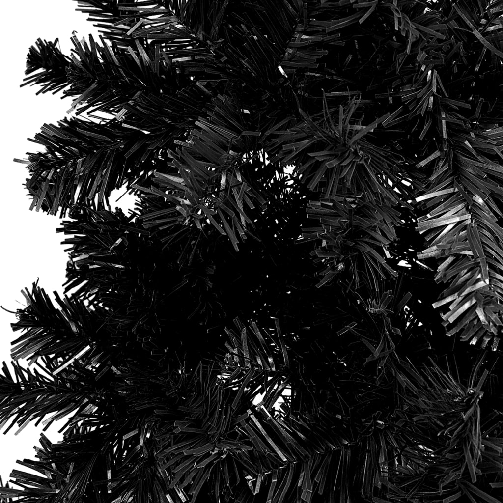 Set De Árbol navidad estrecho con led y negro 120 cm vidaxl luces 120x38