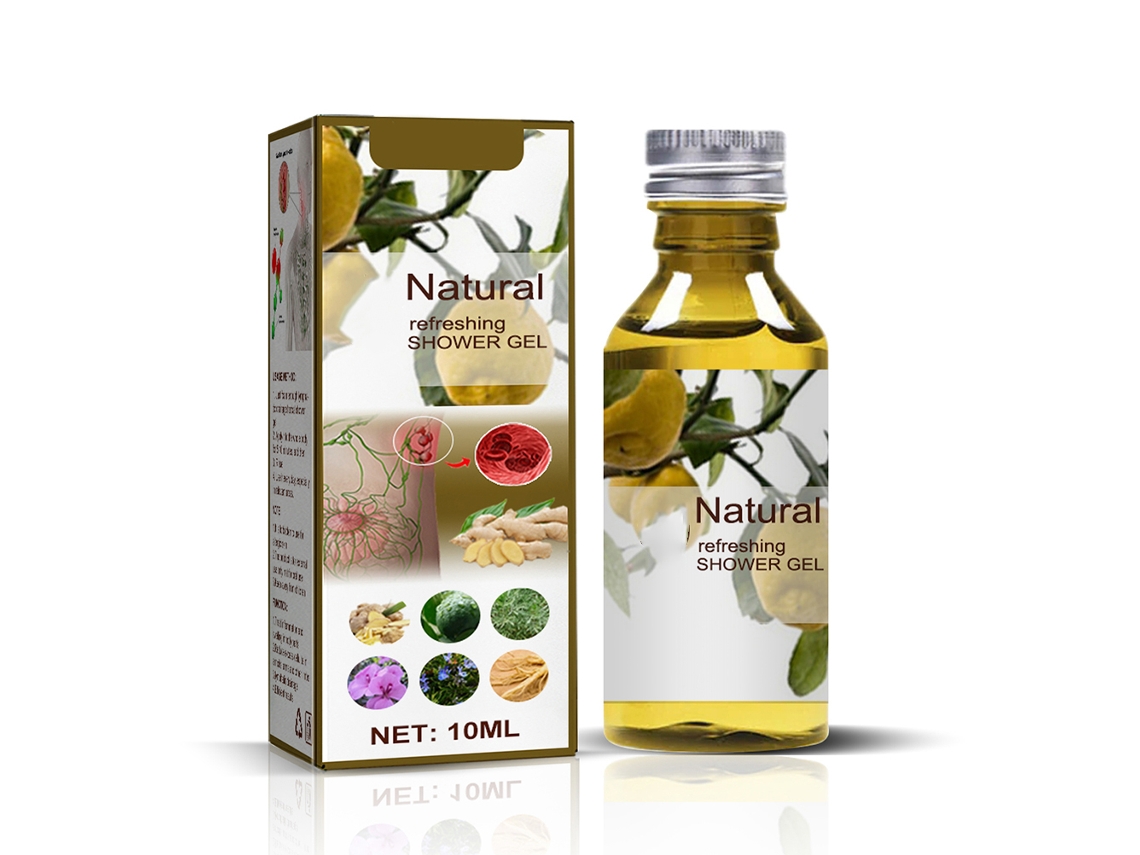Gel de ducha de jengibre para el drenaje linfático y el cuidado de la piel, hidrata y rejuvenece con extractos orgánicos.