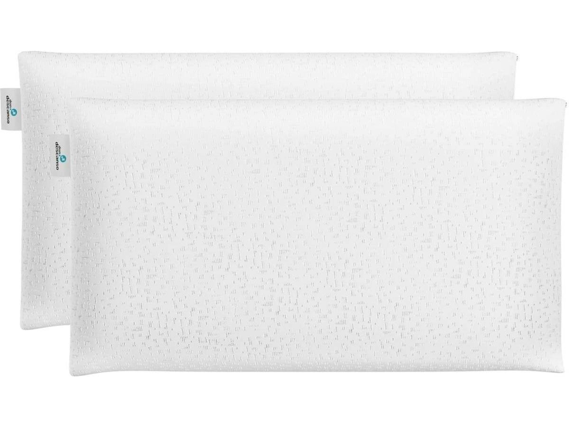 Almohada Viscoelástica x2 70 cm Nalui Lavander con Doble Funda (Firmeza Media) Blanco