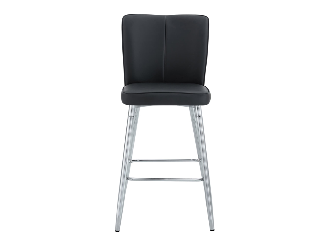 Taburete De Bar 101cm - Ergonomía Y Confort, Diseño Elegante - Negro Y Plateado
