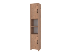 Mueble de baño alto Rautrina con 2 puertas 180x35x30 cm Roble [EN.CASA]