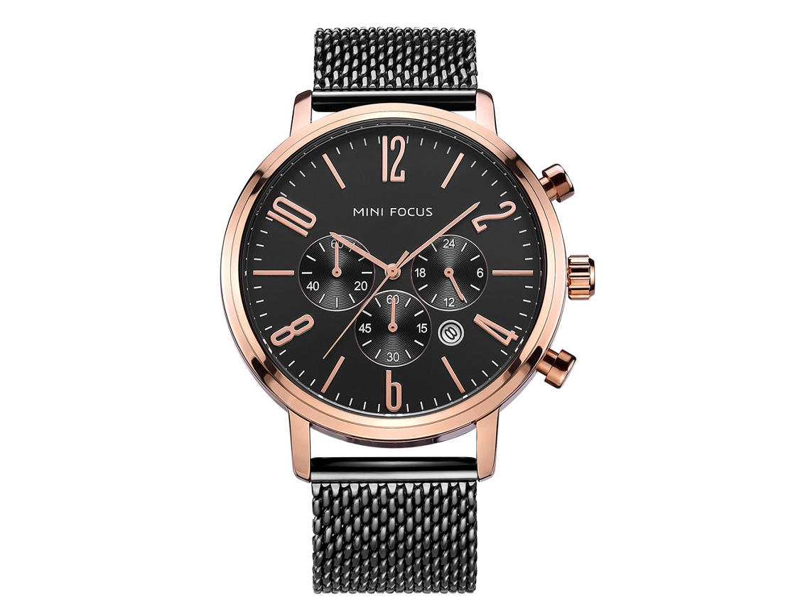 Reloj Hombre Metal Impermeable Fashion Pulsera Ajustable Mini Focus