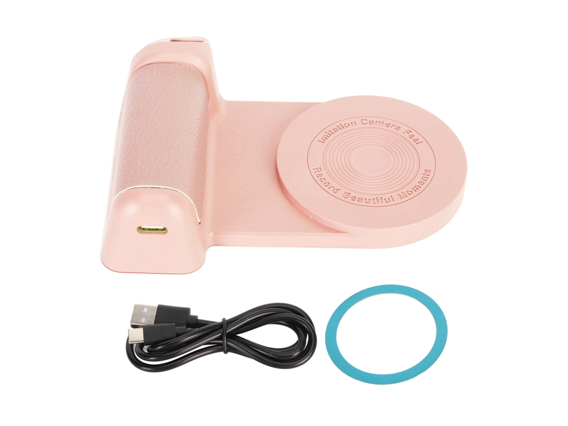 Manopla Magnética Para Câmera Com Controle Remoto Bluetooth Apoio Universal Para Smartphone Rosa