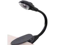 Lámpara de lectura LED con clip, USB, luz cálida/fría, protección ocular