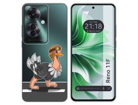 Funda Diseño Avestruz para Oppo Reno 11F 5G TUMUNDOSMARTPHONE Multicolor