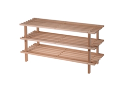 Zapatero de madera de abeto Well Home 77x26x40cm Wellhome
