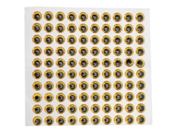 Danu26-100pcs Ojos De Lure De Pesca 9mm 3d Realistas Para Hacer Bait Golden