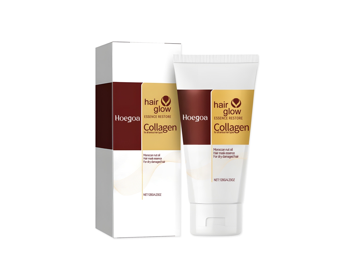 Mascarilla capilar de colágeno para un cabello sano y fuerte.