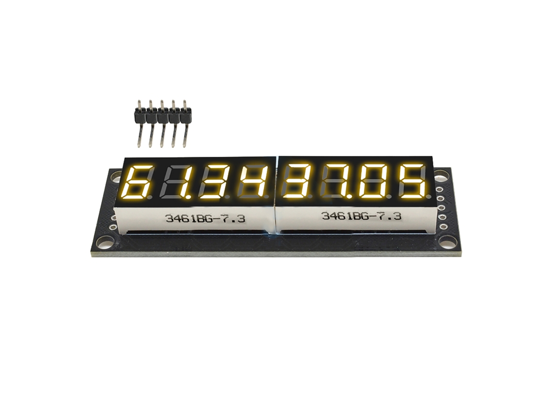 Módulo De Pantalla Led De Tubo Digital De 8 Dígitos Y 7 Segmentos, 5 V, 0,36 Pulgadas, 74hc595, Amarillo