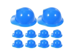 Omni-10 Gorros De Construcción Mini Plástico Para Muñecas Accesorios De Juego Decoración Mascotas 4x3,7x2cm Azul