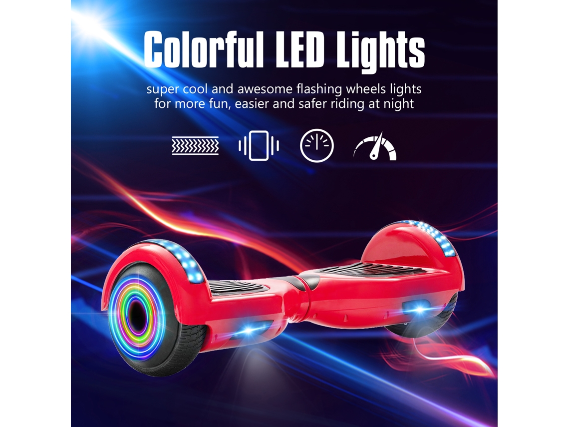 Hoverboard NEI-WAI z1+ Red para Niños (Columna Bluetooth