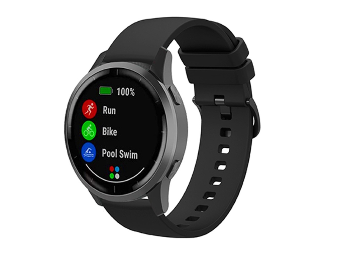 Correa de Silicona 18mm ajustable para Huawei TalkBand B5 - negro