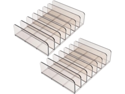 Caja Portátil De Acrílico Para Guardar Monedas (2 Unidades) Con Bandeja Compartimentada Para Caja Registradora.