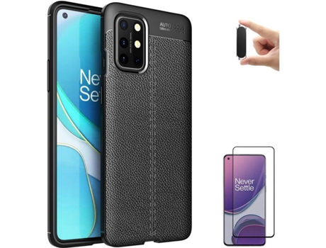 Kit Funda, Protector y Soporte OnePlus 8T Rugged Leather Negro