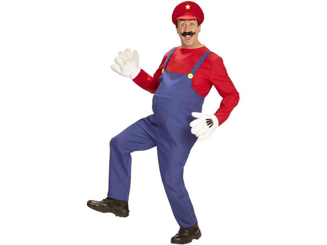 Disfraz de Súper Fontanero rojo para hombre